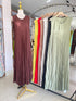 Summer Plus Size Pleated Sleeveless Long Dresses